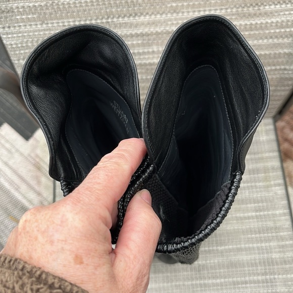 STUART WIETZMAN LADIES BLACK SMOOTH/TEXTURED OVER KNEE BOOTS-6.5 - Picture 11 of 15